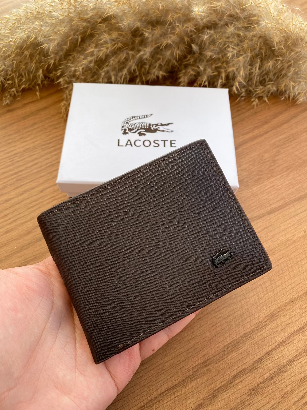 LACOSTE DARK BROWN WALLET