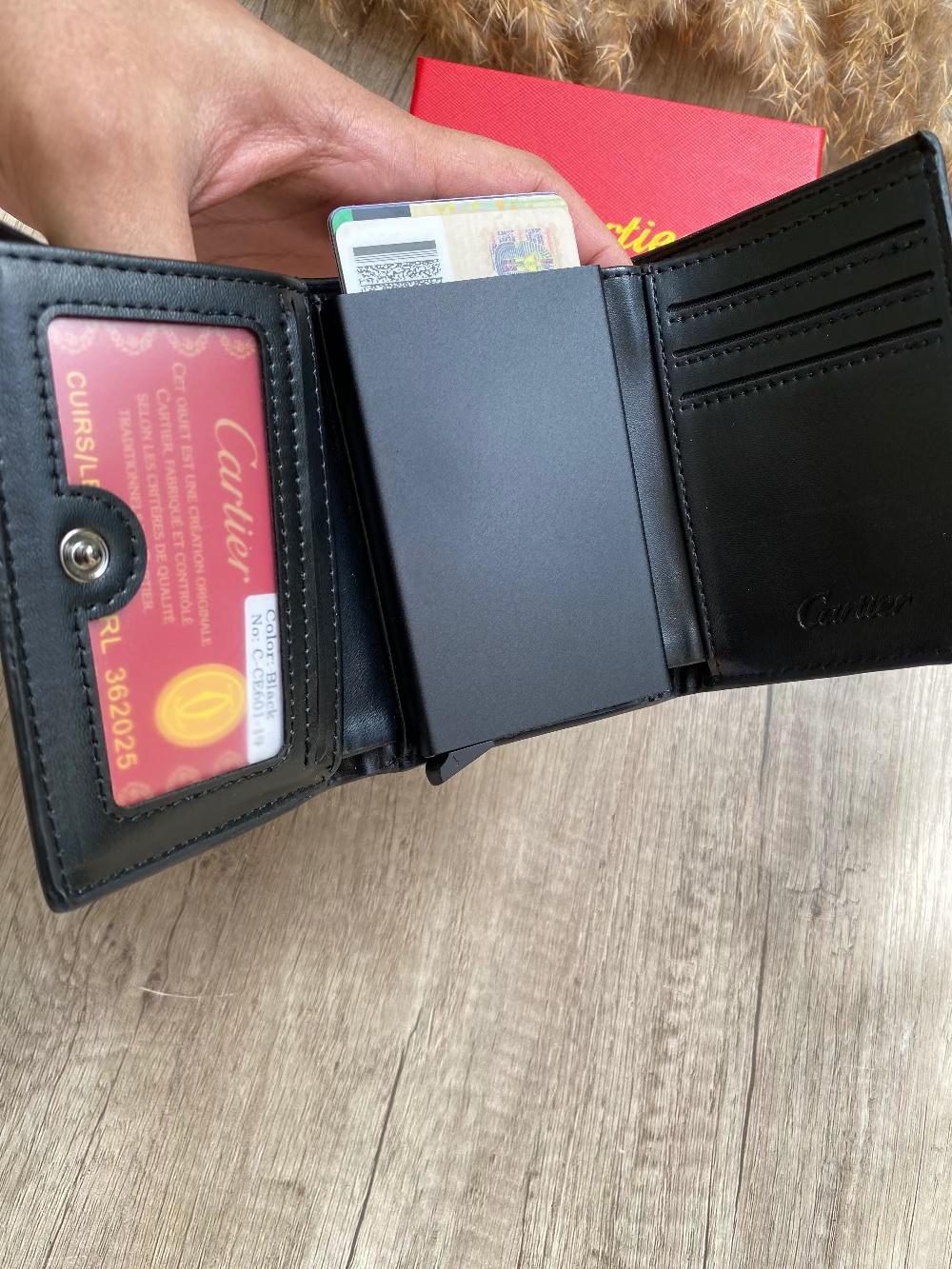 Cartier Wallet With Metal card