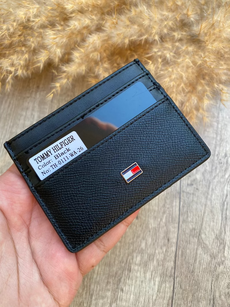TOMMY BLACK CARD HOLDER