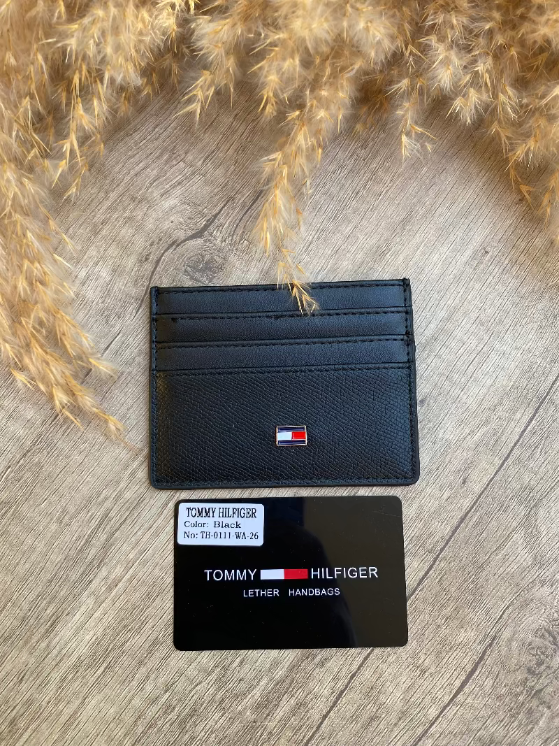 TOMMY BLACK CARD HOLDER