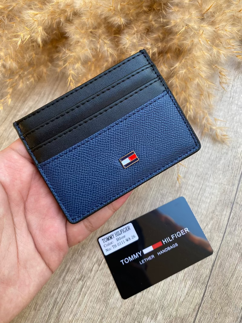 TOMMY NAVY CARD HOLDER