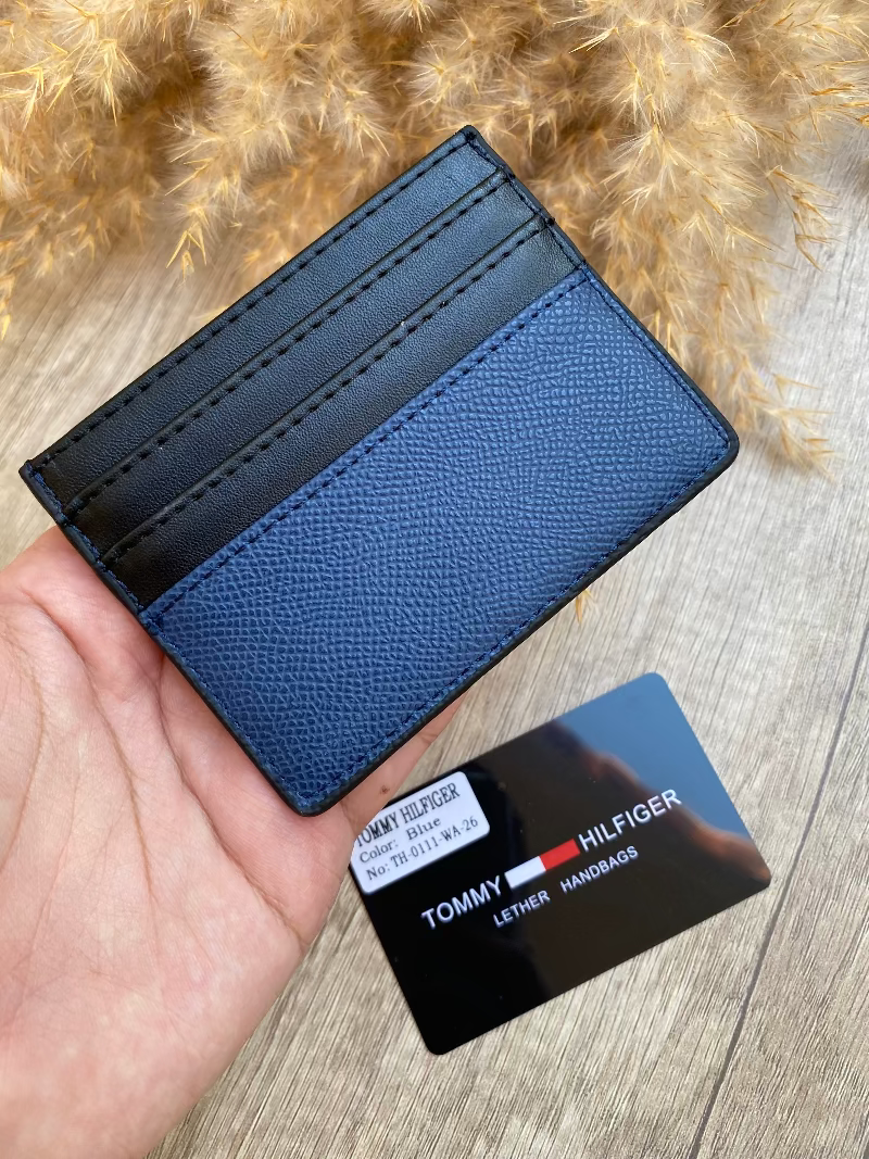 TOMMY NAVY CARD HOLDER