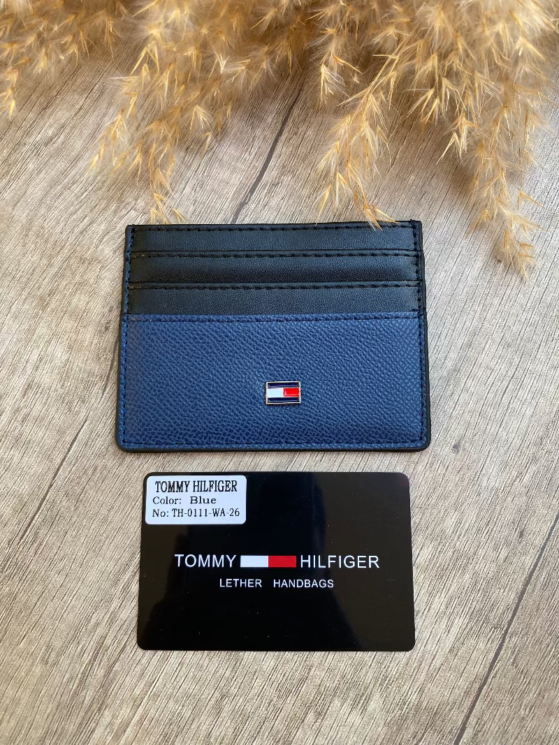 TOMMY NAVY CARD HOLDER