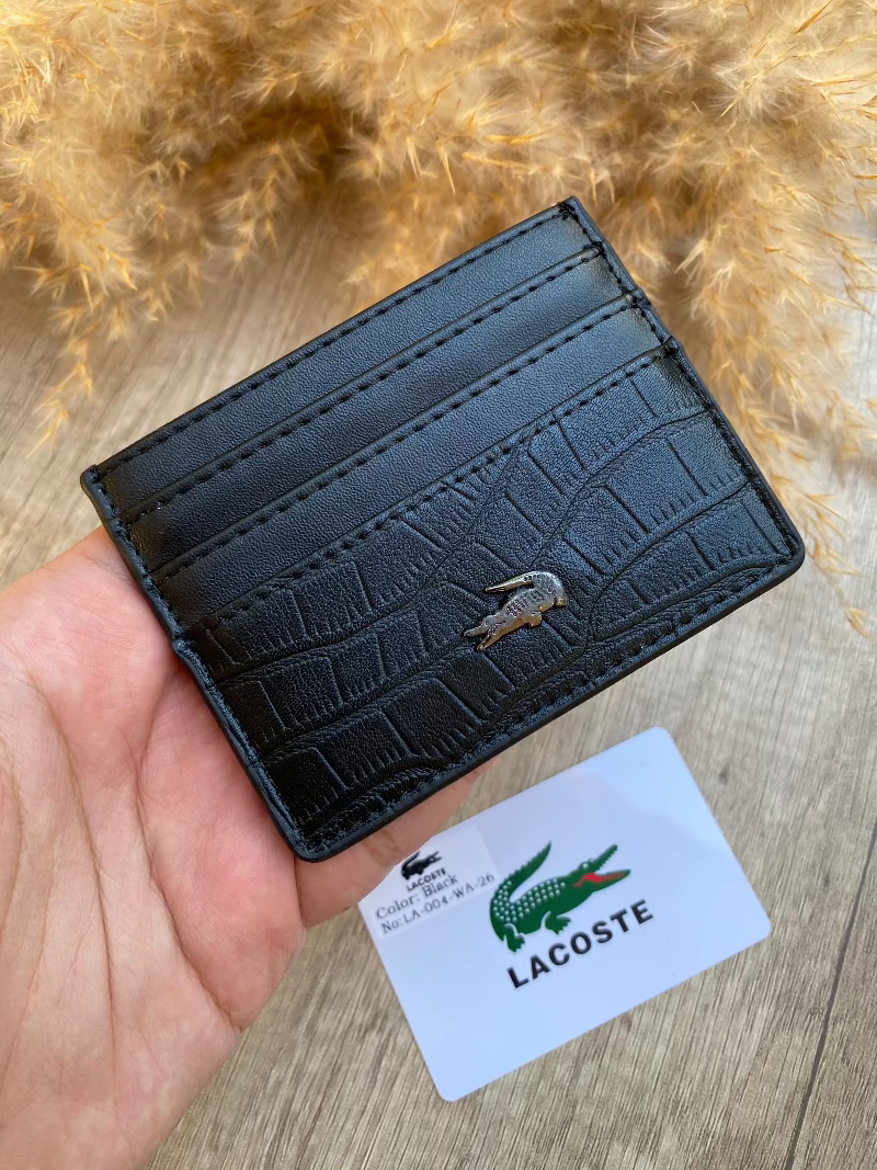 LACOSTE BLACK CARD HOLDER