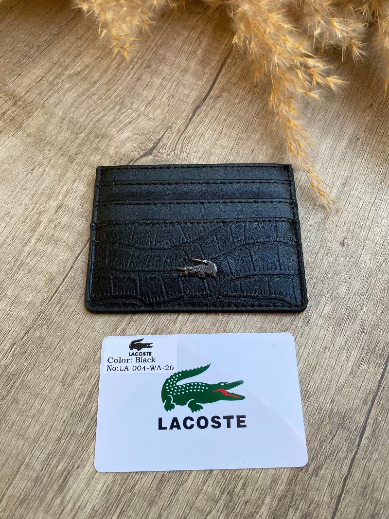 LACOSTE BLACK CARD HOLDER