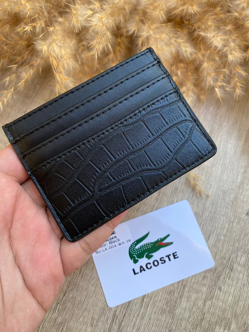 LACOSTE BLACK CARD HOLDER