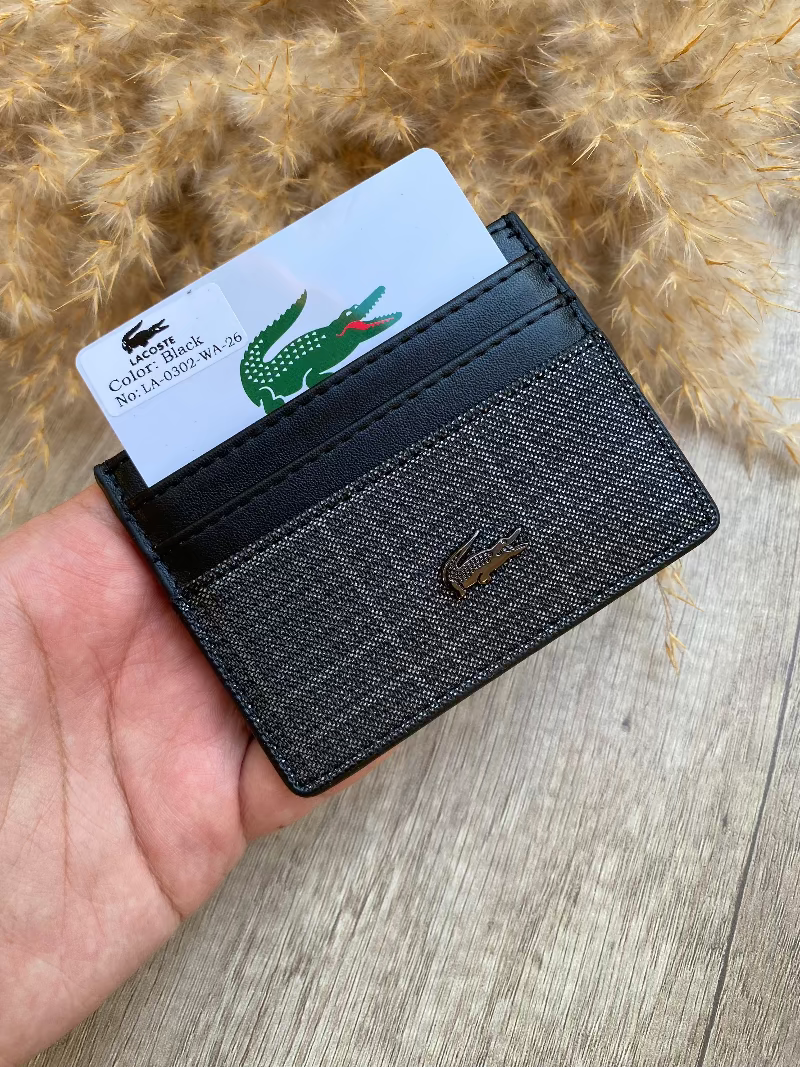 LACOSTE GREY CARD HOLDER