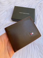 tommy dark brown wallet
