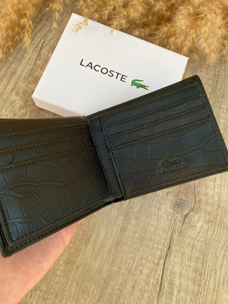 lacoste croco wallet