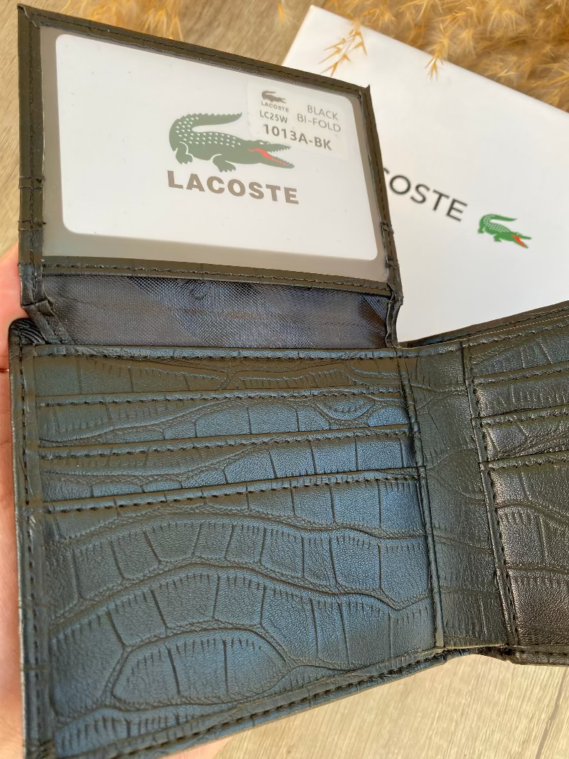 lacoste croco wallet